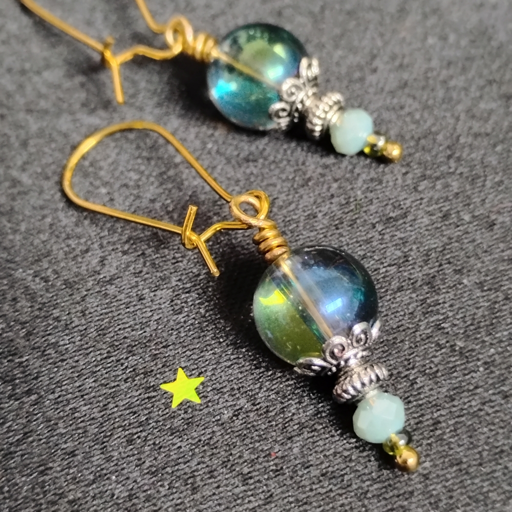 Chic Gold and Silver Drop Earrings